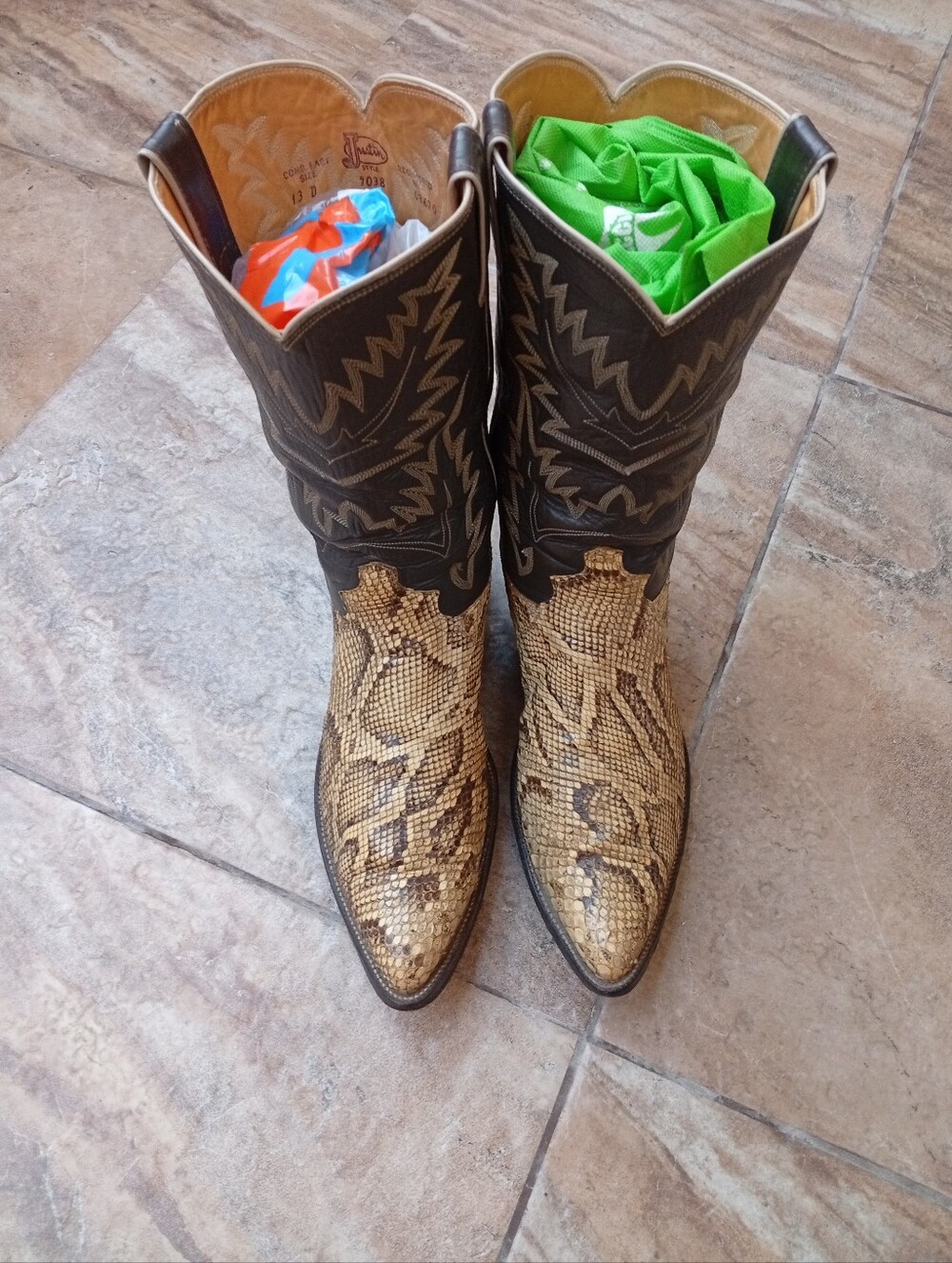 Vintage Justin Phyton Boots